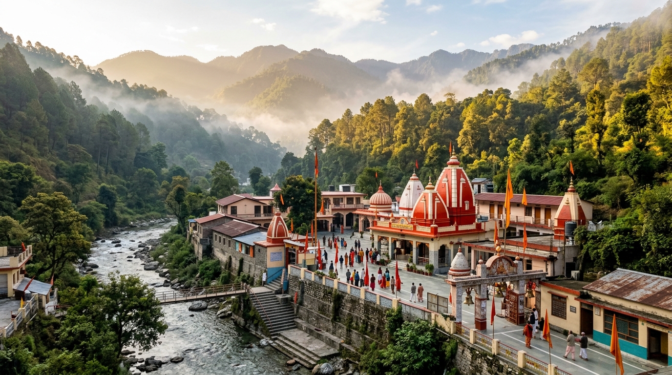 Kainchi Dham Ashram Temple in Uttarakhand Himalayas